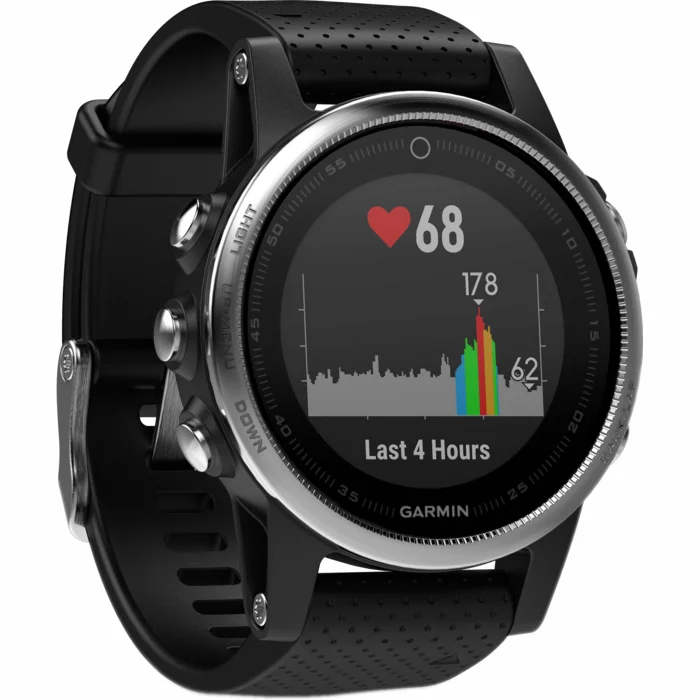 Viedpulkstenis Garmin Fenix 5S Silver with Black Band