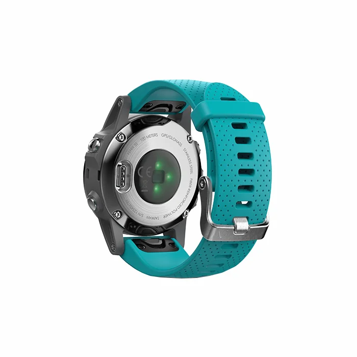 Viedpulkstenis Garmin Fenix 5S Silver with Turquoise Band
