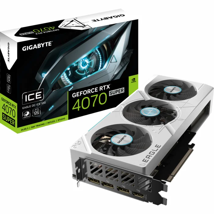 Videokarte Gigabyte GeForce RTX 4070 SUPER EAGLE OC ICE 12GB