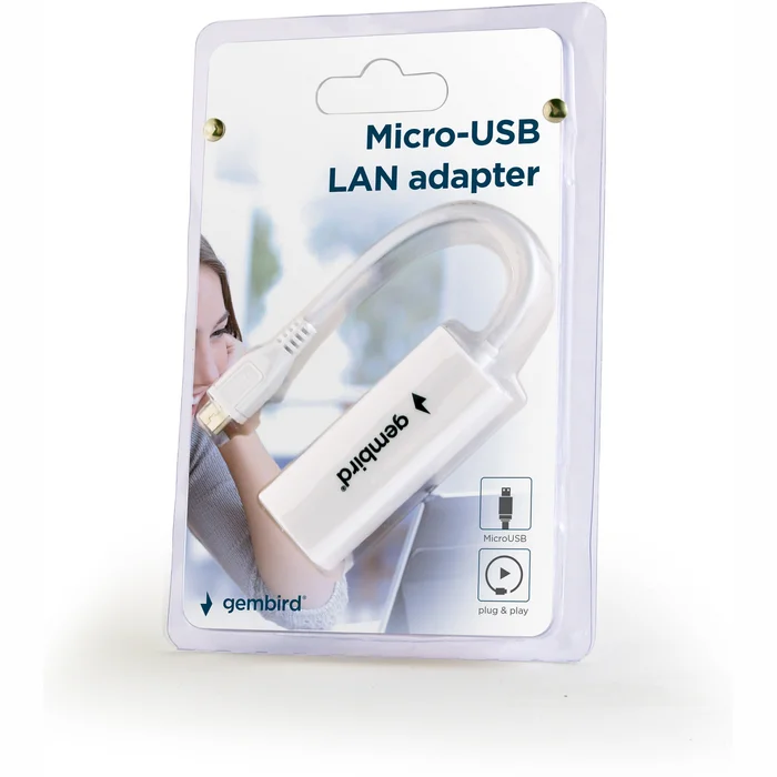 Gembird MicroUSB 2.0 LAN adapter for mobile devices NIC-mU2-01