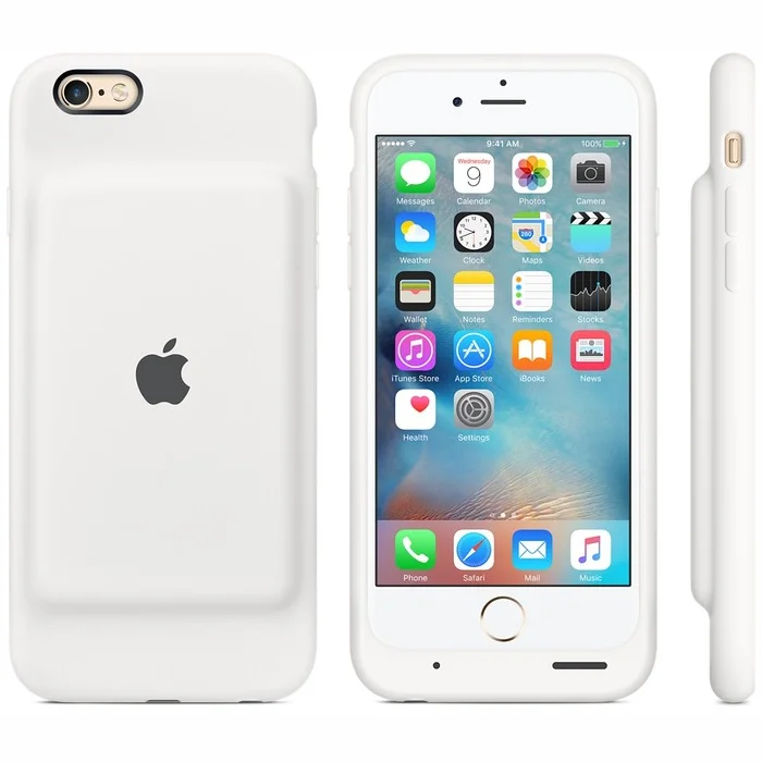 Viedtālruņu aksesuāri iPhone 6s Smart Battery Case White