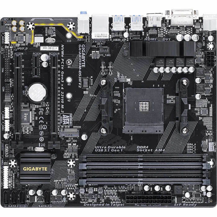 Mātesplates Gigabyte GA-AB350M-DS3H V2 1.1