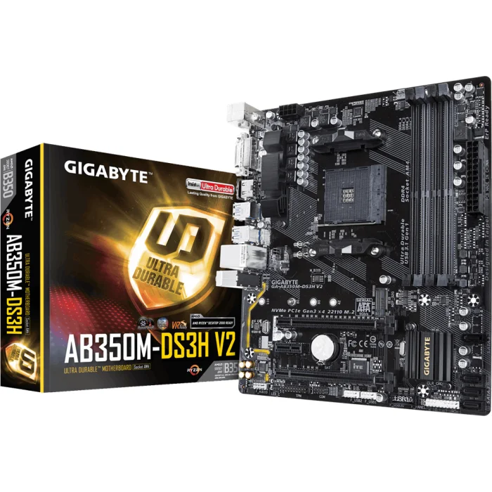 Mātesplates Gigabyte GA-AB350M-DS3H V2 1.1
