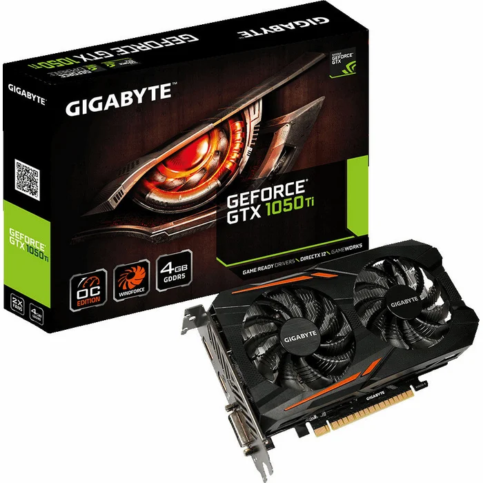 Videokarte GIGABYTE GeForce GTX 1050 TI 4 GB