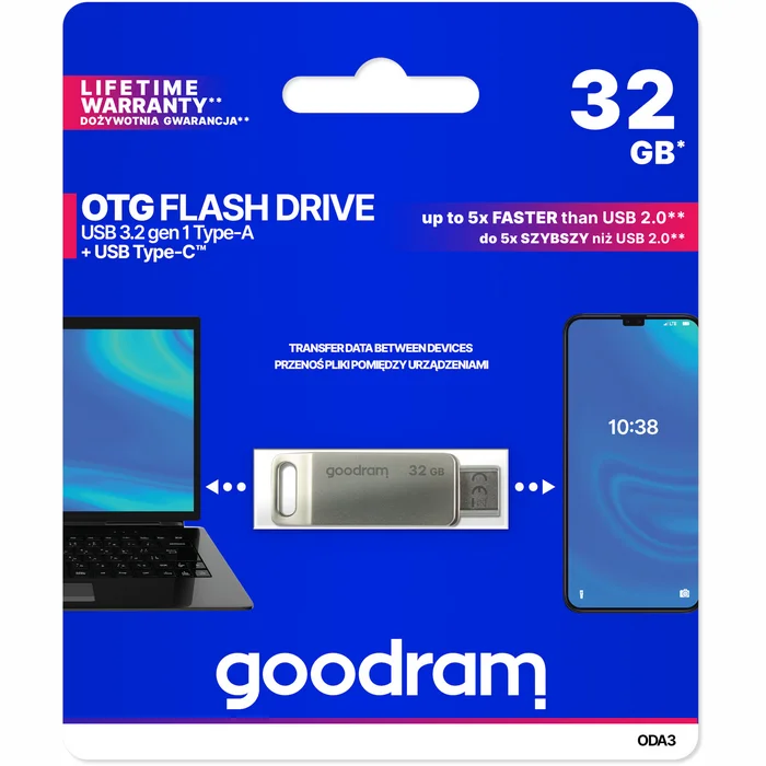 USB zibatmiņa Goodram Oda3 32GB Silver