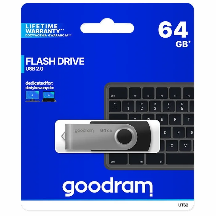 USB zibatmiņa Goodram UTS2 64GB Black