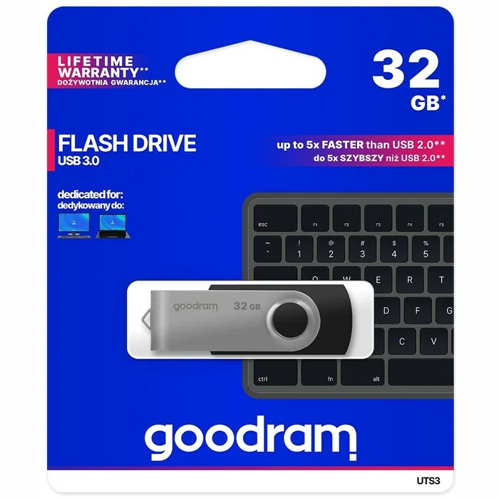 USB zibatmiņa Goodram UTS3 32GB Black