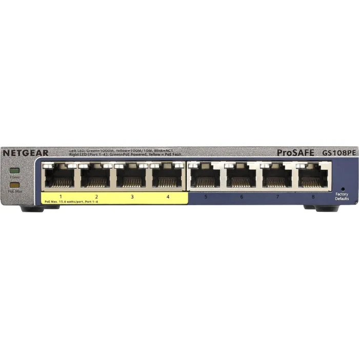 Komutators Netgear Switch GS108PE