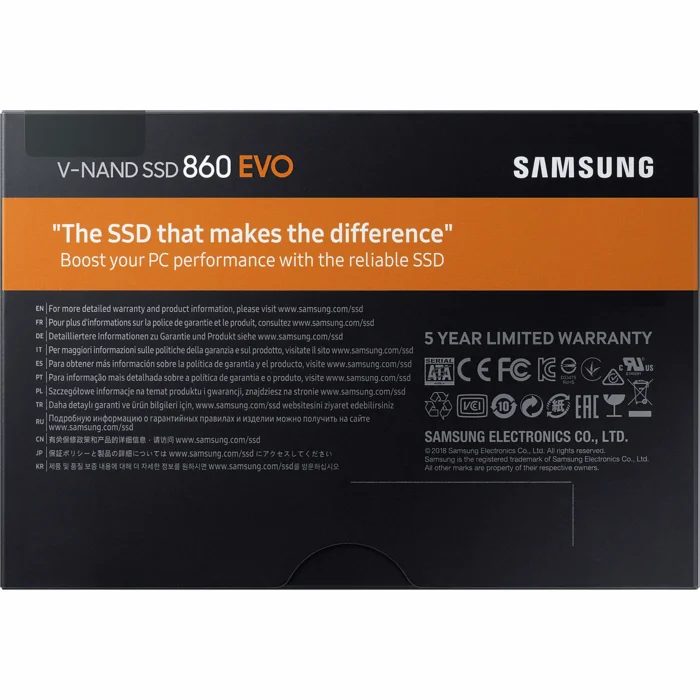 Iekšējais cietais disks Samsung 860 EVO SATA III 2.5" SSD 1TB