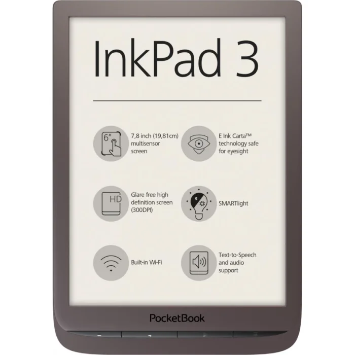 E-grāmatu lasītājs E-grāmatu lasītājs PocketBook InkPad 3 Brown