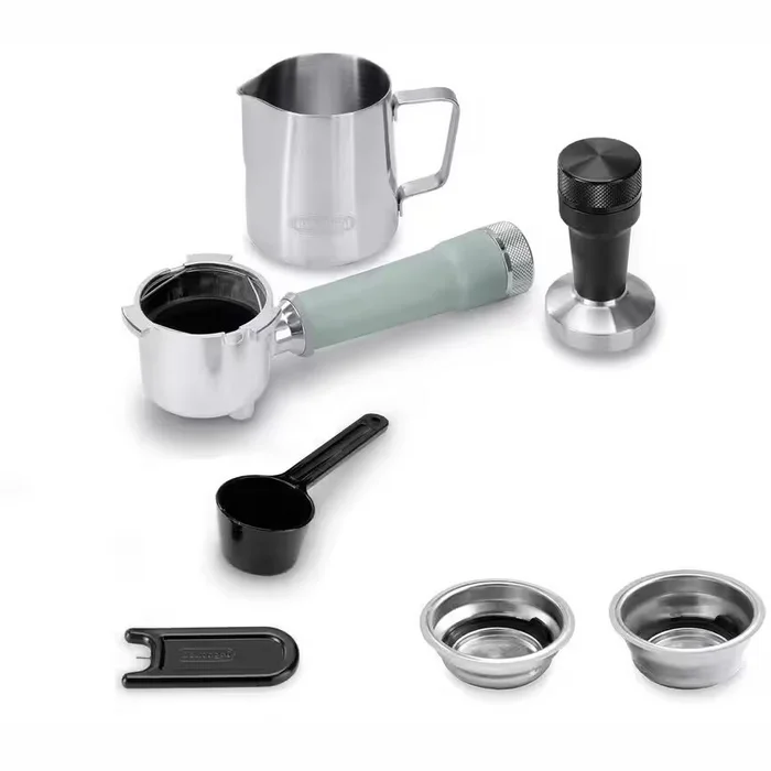 DeLonghi Dedica Duo with Advanced Milk Steam Wand & Cold Brew Option - Green EC890.GR