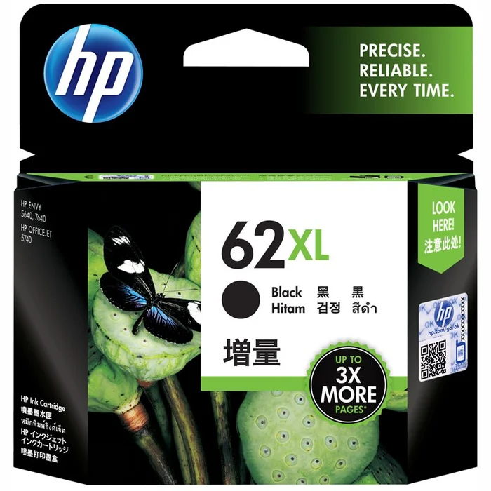 HP 62XL C2P05AE#UUS Melna
