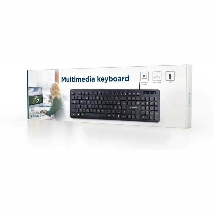 Klaviatūra Gembird KB-MCH-04 Multimedia ENG