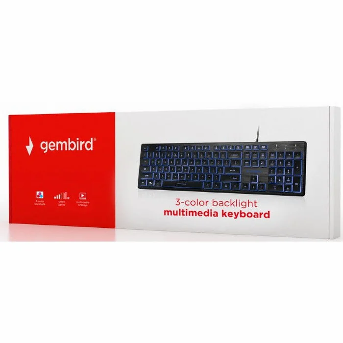 Klaviatūra Klaviatūra Gembird UML3-01 Multimedia Keyboard RU Black