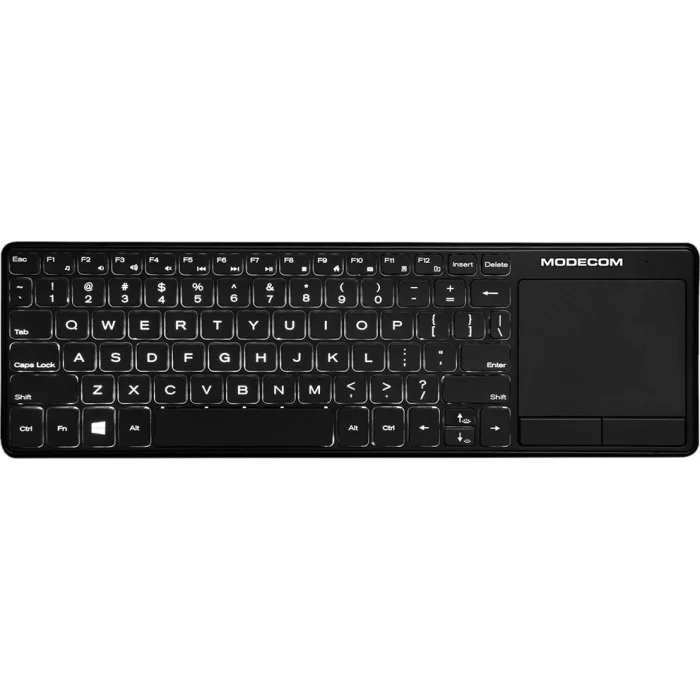 Klaviatūra Klaviatūras Modecom TPK2 Voyager Wireless Slim Keyboard Black