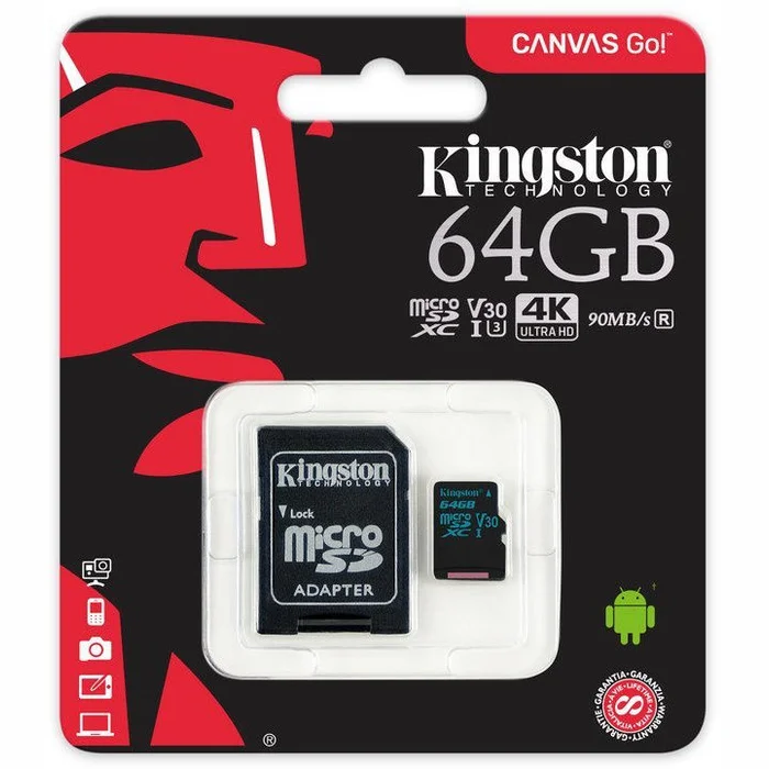 Atmiņas karte Kingston Canvas Go! UHS-I 64 GB