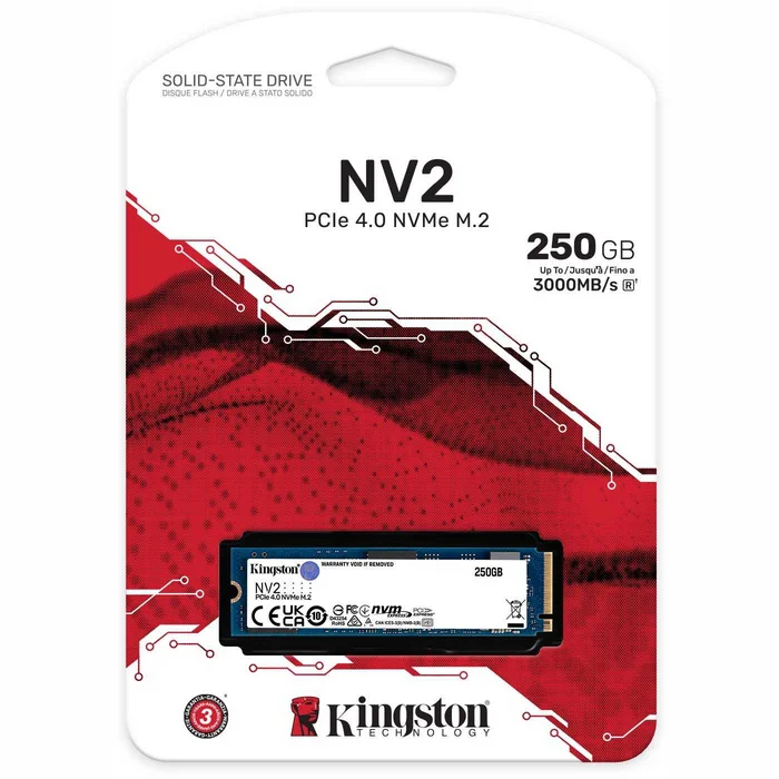 Iekšējais cietais disks Kingston NV2 SSD 250GB