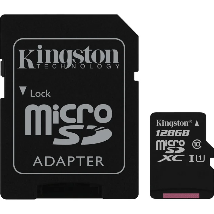Atmiņas karte Kingston Canvas Select microSDXC 128GB UHS-I Class 10 + SD Adapter