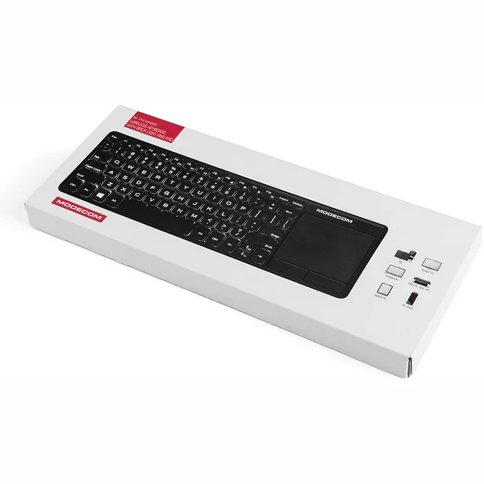 Klaviatūra Klaviatūras Modecom TPK2 Voyager Wireless Slim Keyboard Black