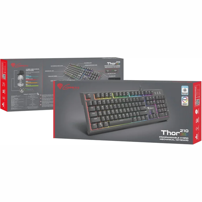 Klaviatūra Genesis Thor 210 RGB ENG
