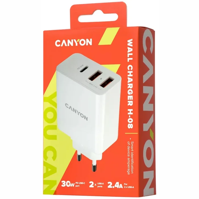 Canyon Powerful Technology Multi-USB Wall Charger 2.4A H-08