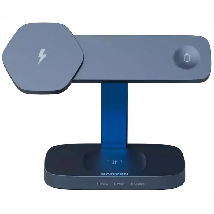 Canyon Wireless Charging Station Hexagon 310 3-in-1 Blue/ Dark Grey