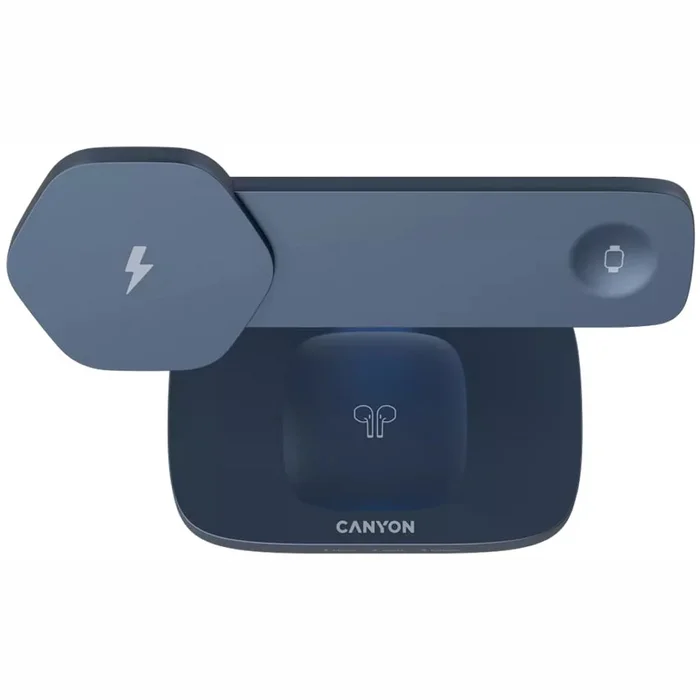 Canyon Wireless Charging Station Hexagon 310 3-in-1 Blue/ Dark Grey
