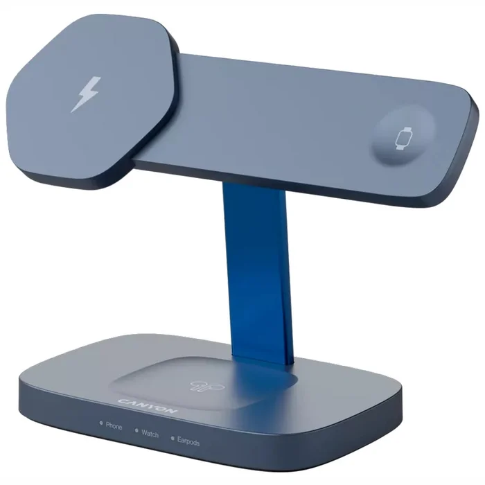 Canyon Wireless Charging Station Hexagon 310 3-in-1 Blue/ Dark Grey