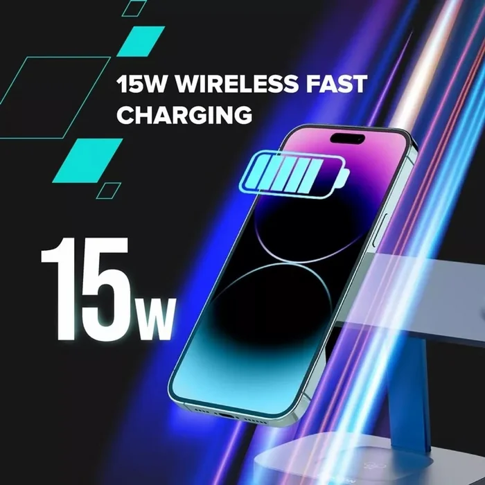 Canyon Wireless Charging Station Hexagon 310 3-in-1 Blue/ Dark Grey