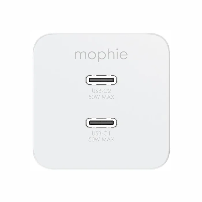 Mophie Essentials Power Adapter Dual USB-C PD 50W White EU