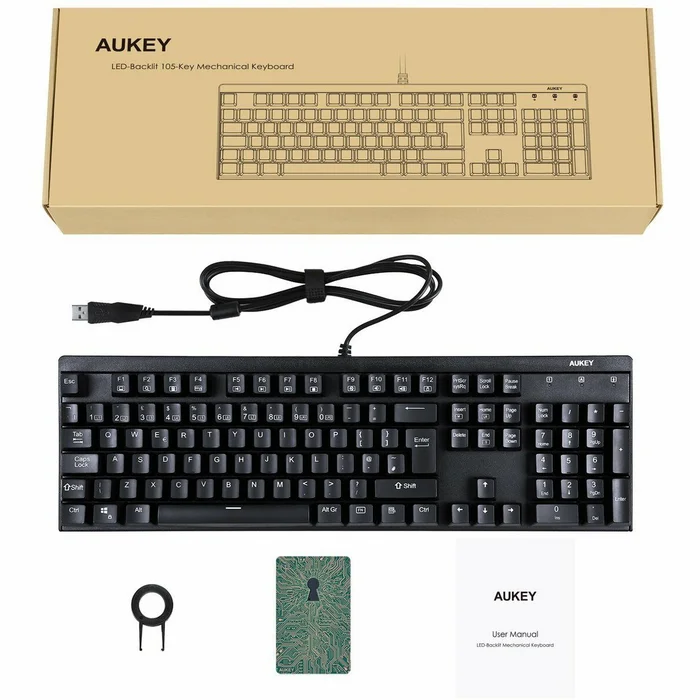 Klaviatūra Klaviatūra Aukey KM-G6 Mechanical Gaming Keyboard Black