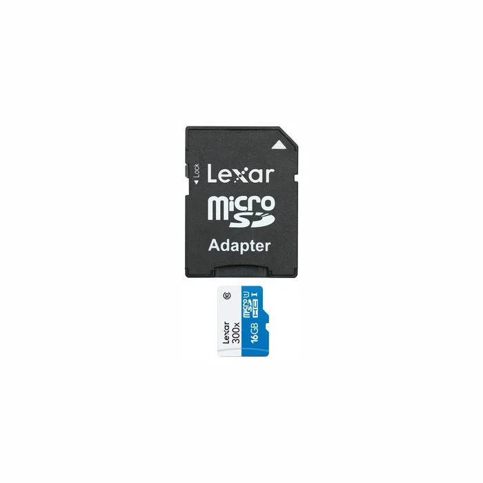 Atmiņas karte Lexar 16GB microSDHC, MicroSDHC, Flash memory class 10, SD adapter