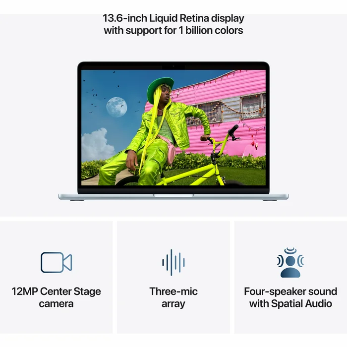 Apple MacBook Air (2026) 13” M5 chip with 10-core CPU and 8-core GPU 16GB 512GB SSD - Sky Blue INT