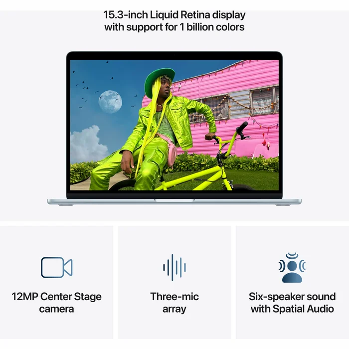 Apple MacBook Air (2026) 15” M5 chip with 10-core CPU and 10-core GPU 16GB 512GB SSD - Sky Blue INT