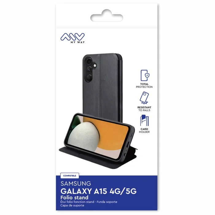 Samsung Galaxy A15 4G/A15 5G Folio Case By My Way Black