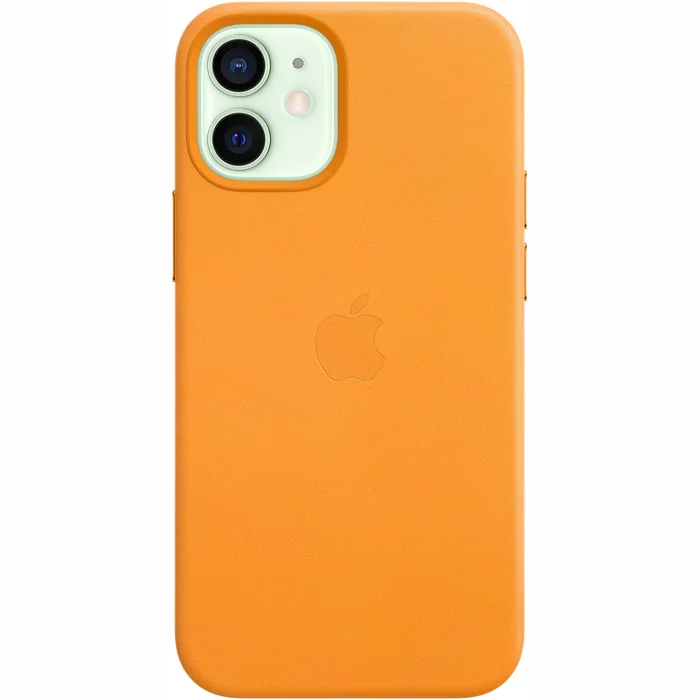 Telefona vāciņi un maciņi Apple iPhone 12 mini Leather Case with MagSafe - California Poppy