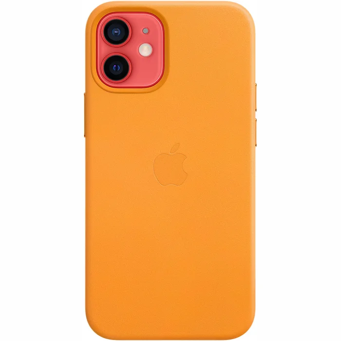 Telefona vāciņi un maciņi Apple iPhone 12 mini Leather Case with MagSafe - California Poppy
