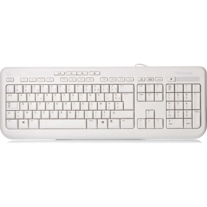 Klaviatūra Klaviatūra Microsoft Wired Keyboard 600 USB White EN/Inter