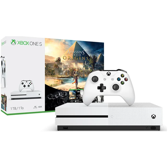 Spēļu konsoles Microsoft Xbox One S 1TB + Assassin's Creed: Origins + Tom Clancy's Rainbow Six: Siege