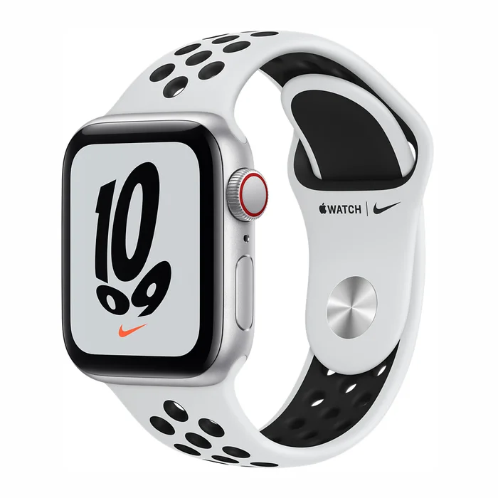 Viedpulkstenis Apple Watch Nike SE GPS + Cellular 40mm Silver Aluminium Case with Pure Platinum/Black Nike Sport Band
