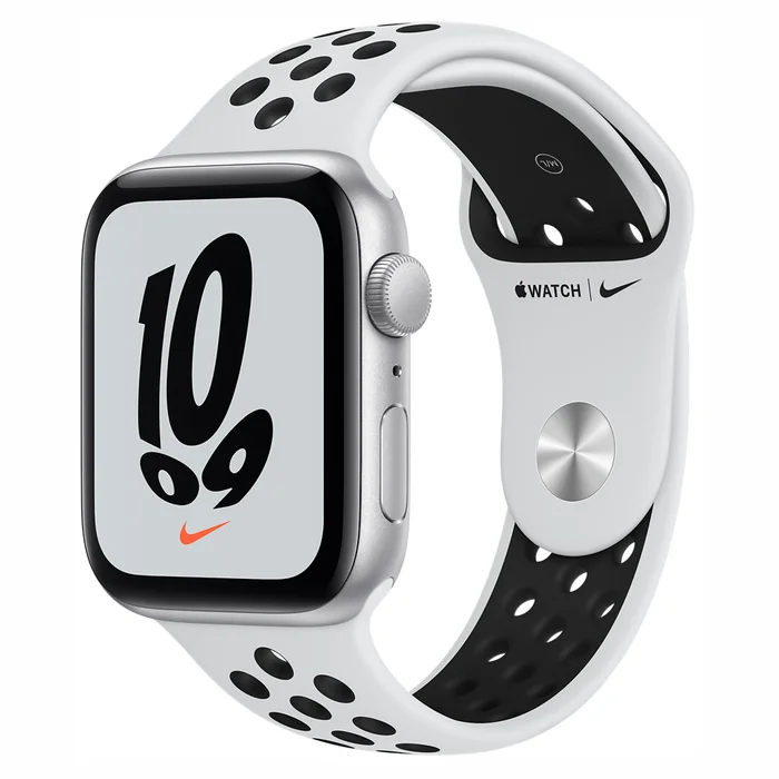 Viedpulkstenis Apple Watch Nike SE GPS + Cellular 44mm Silver Aluminium Case with Pure Platinum/Black Nike Sport Band