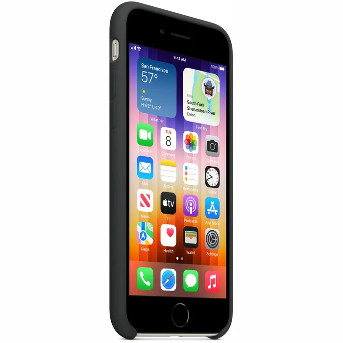 Apple iPhone SE 2022 Silicone Case Midnight