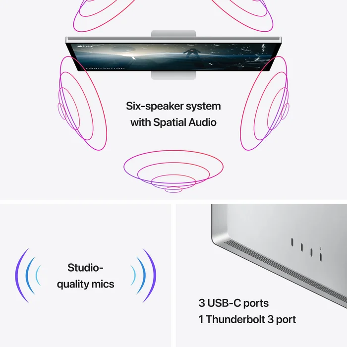 Monitors Apple Studio Display - Nano-Texture Glass - Tilt- and Height-Adjustable Stand 27"