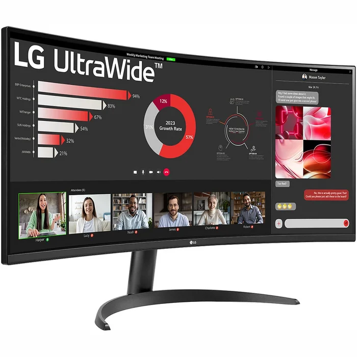 Monitors LG 34WR50QK-B Curved UltraWide 34"