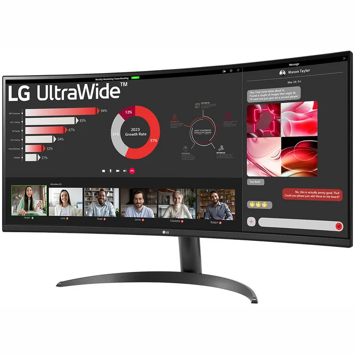 Monitors LG 34WR50QK-B Curved UltraWide 34"