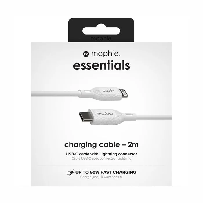 Mophie Essentials Cable USB-C to Lightning 2M White