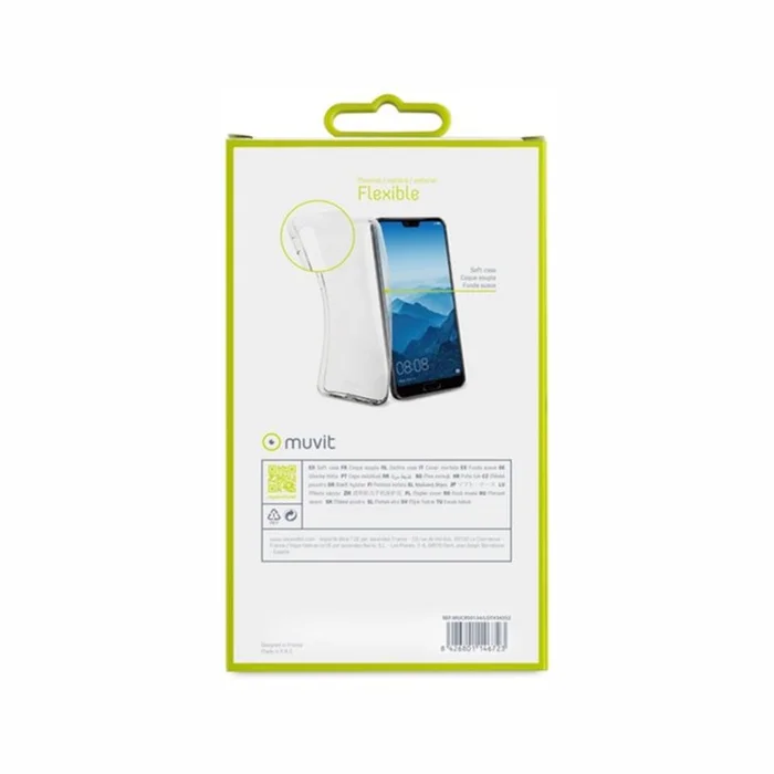 Viedtālruņa ekrāna aizsargs Ekrāna aizsargs MUVIT Huawei P20 Crystal Soft Cover Transparent