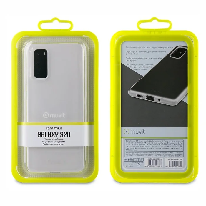 Samsung Galaxy S20 Crystal Soft Cover By Muvit Transparent [Nav oriģinālais iepakojums]