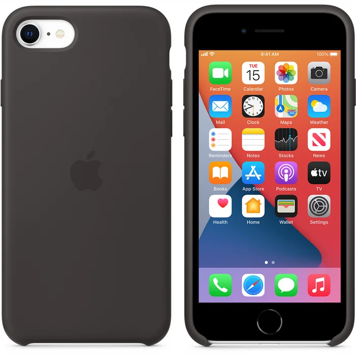 Telefona vāciņi un maciņi Apple iPhone SE Silicone Case Black