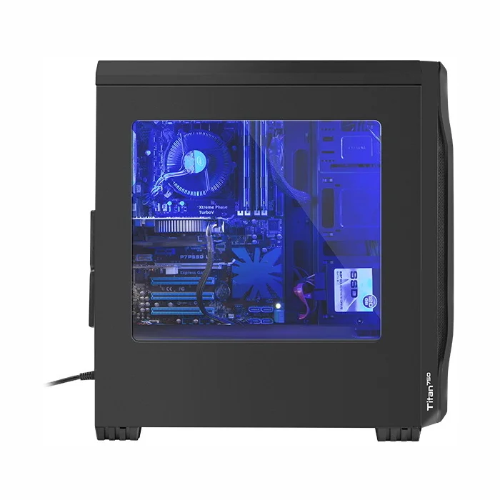 Stacionārā datora korpuss Natec Genesis PC case TITAN 750 BLUE